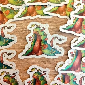 Mos draak glitter sticker vaatwasser bestendig