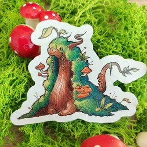 Mos draak glitter sticker vaatwasser bestendig