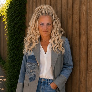 One of a Kind Upcycled Blazer met Denim Patchwork – Handmade Atelier