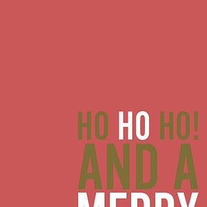Postkaart HoHoHo and a Merry X-Mas