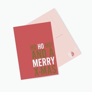 Postkaart HoHoHo and a Merry X-Mas