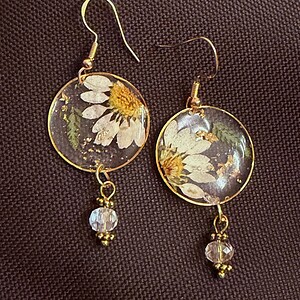 Resin witte oorbellen