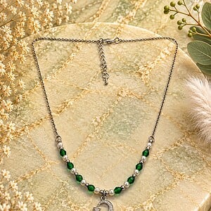 Sage Mist ketting – Glasparels & facetkralen