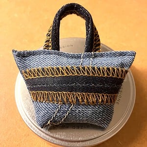 Tas hanger Bag charm mini tas blauw 005