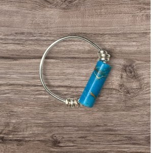 Turquoise en zilveren band