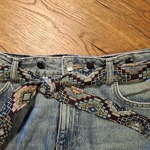 Upcycled Denim Schoudertas – Boho Details – One of a Kind