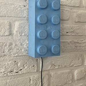 Wandlampje LEGO - licht blauw