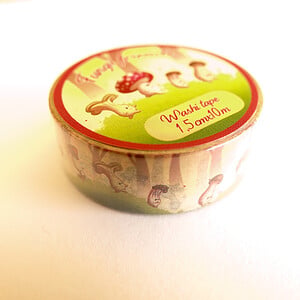 Washitape Fungi friends paddestoelen herfst 1,5cx10m
