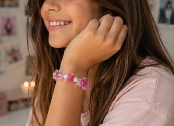 Pink Candy armband handgemaakt - 148250 Pink Candy armband handgemaakt