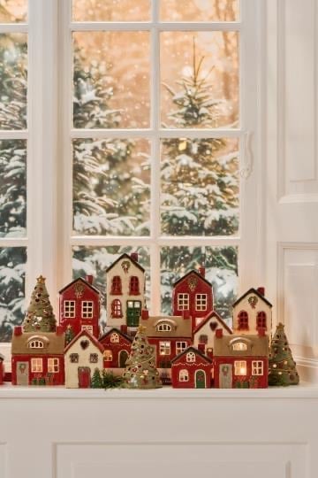 Keramieken Huisje / Kerst Waxinelichthouder Ib Laursen