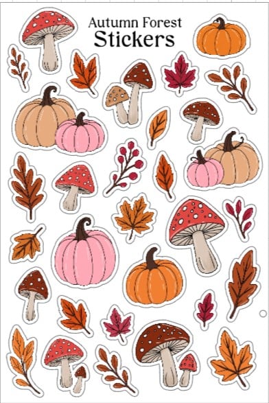 Autumn Forest stickervel - 153822 Autumn Forest stickervel
