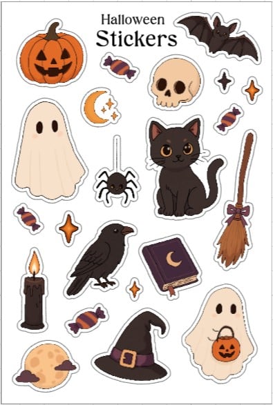 Halloween stickervel - 153821 Halloween stickervel