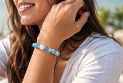 Aqua Glow handgemaakte armband - 148220 Aqua Glow handgemaakte armband