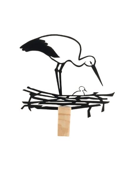 ooievaar op nest