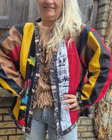 Upcycled Patchwork Jacket “Nomad Soul” – One of a Kind Boho Jac… - 154632 Upcycled Patchwork Jacket “Nomad Soul” – One of a Kind Boho Jacket