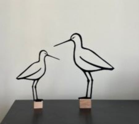 Grutto wanddecoratie – houten weidevogel voor aan de muur |  nationale vogel.