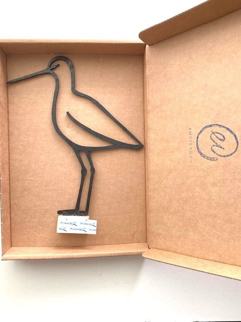 Grutto wanddecoratie – houten weidevogel voor aan de muur |  nationale vogel.