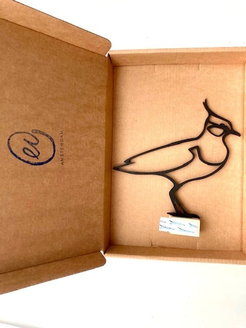 Kievit , muurdecoratie Houten vogel voor op de muur.