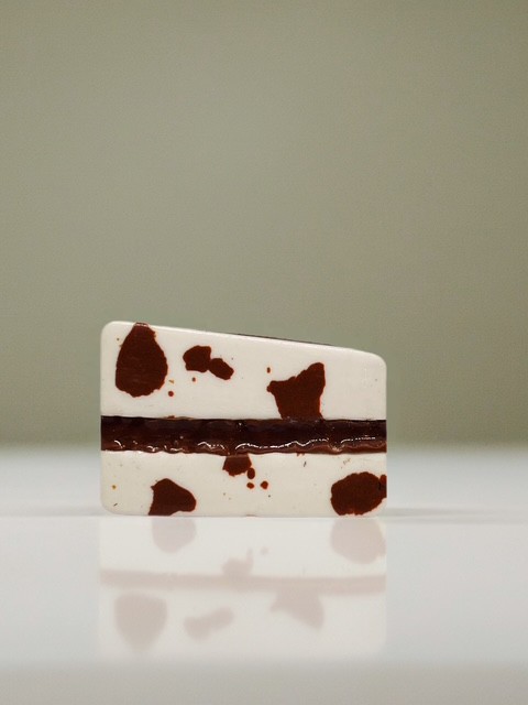 Unieke ring - Ivory Brun - verstelbare polymeerklei ring