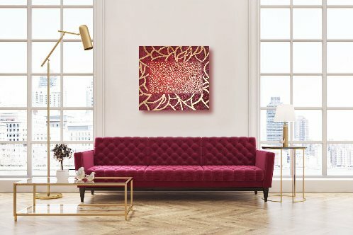 Schilderij "Rood fluweel"
