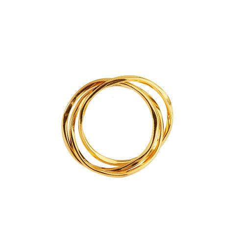 Gold Plated Set Of Three Rings