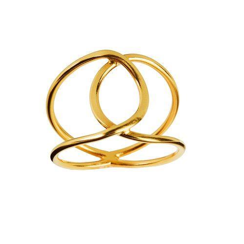 Gold Plated Teardrop Ring