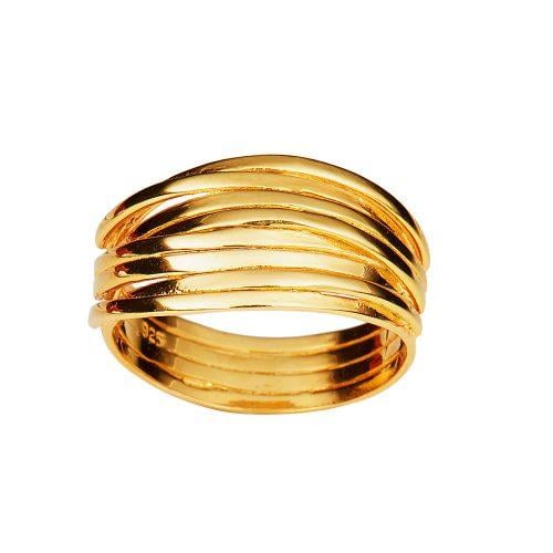 Gold Plated Twisted Ring