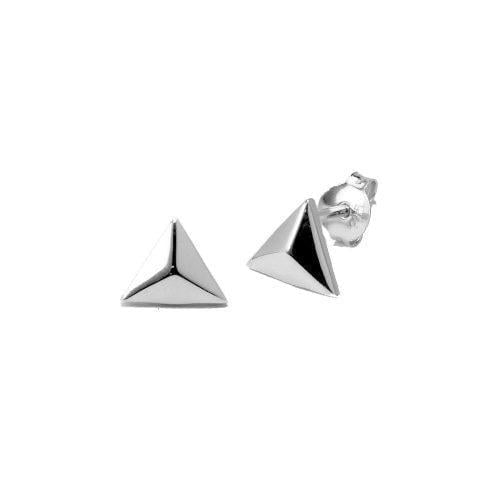 Silver Block Spike Earring