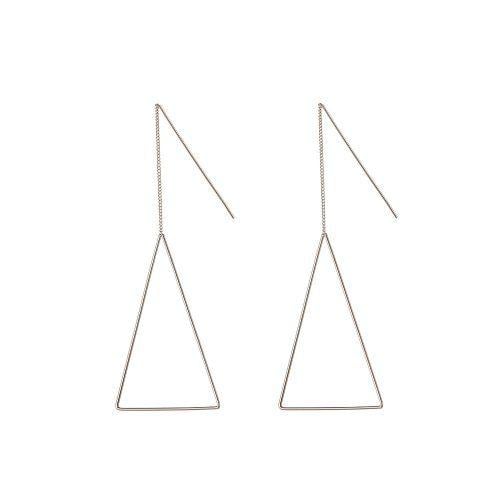 Silver Hanging Earring With Triangle