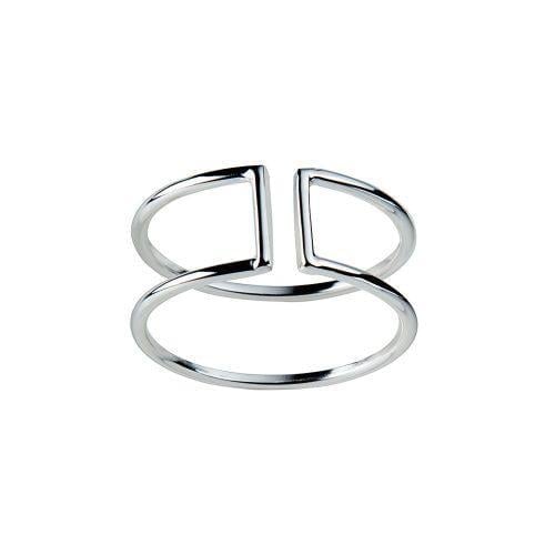 Silver Open Square Ring