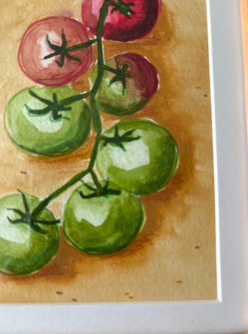 Schilderij tomaten waterverf - 148345 Schilderij tomaten waterverf