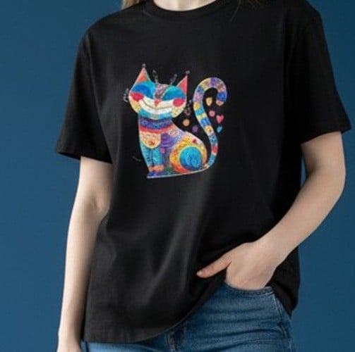 Dames T-shirt kattenprint maat XL – schattig Cat Lover shirt, zacht… - 125392 Dames T-shirt kattenprint maat XL – schattig Cat Lover shirt, zacht & comfortabel, cadeau voor kattenliefhebbers, wasbaar 30 C