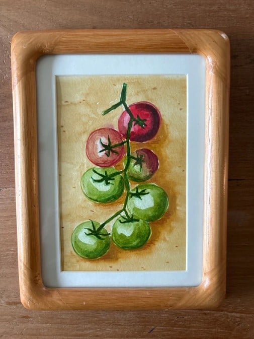 Schilderij tomaten waterverf - 148344 Schilderij tomaten waterverf
