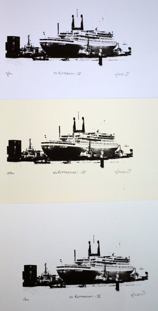 Monocolor zeefdruk s.s. Rotterdam - IV