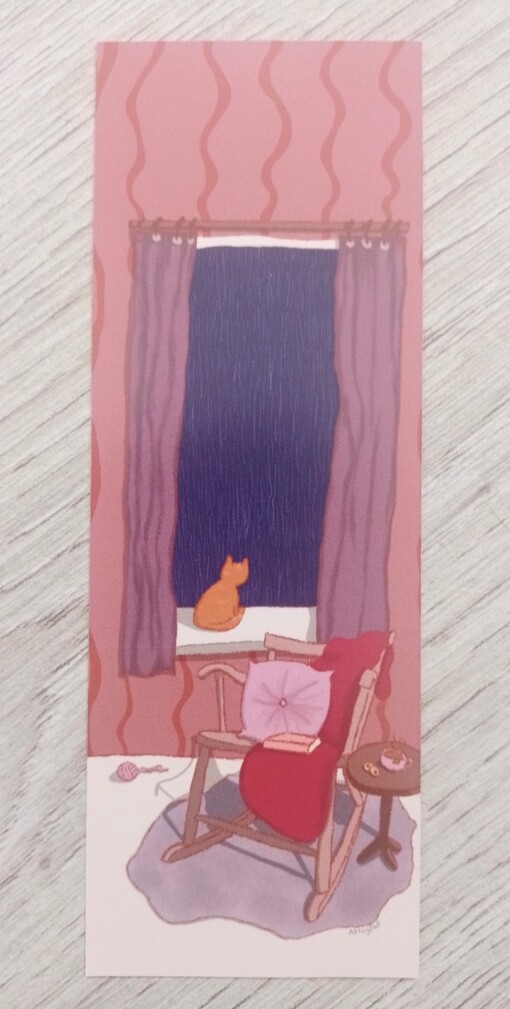 Boekenlegger “gezellige avond” | book mark “cozy night”