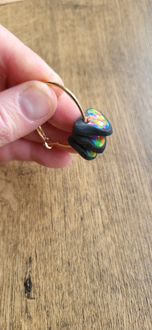 JuWen 2 Oorbellen Uniek handwerk in polymeerklei , een sieraad voor jou of als cadeau