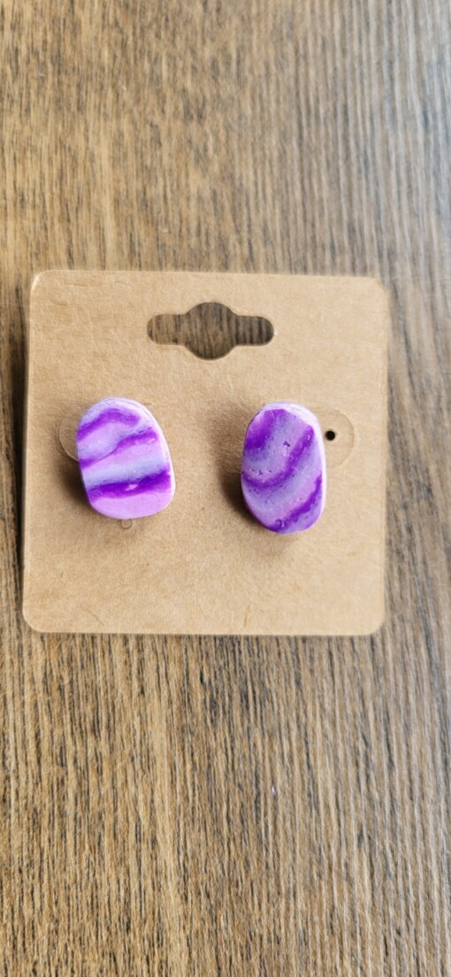 JuWen 2 Oorbellen Uniek handwerk in polymeerklei , een sieraad voor jou of als cadeau