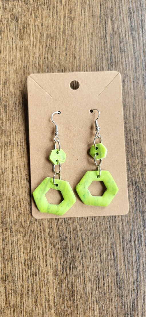 JuWen 2 Oorbellen Uniek handwerk in polymeerklei , een sieraad voor jou of als cadeau