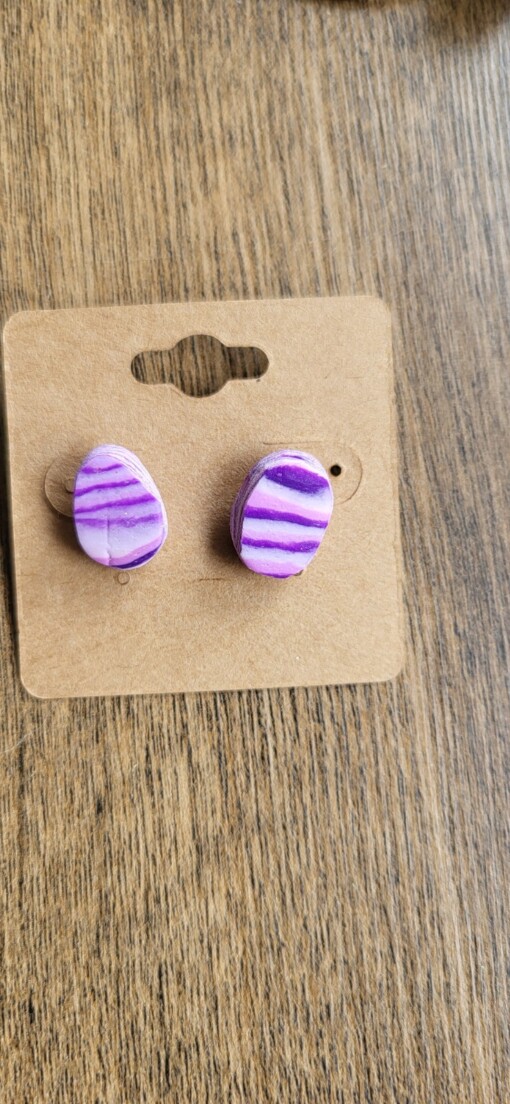 JuWen 2 Oorbellen Uniek handwerk in polymeerklei , een sieraad voor jou of als cadeau
