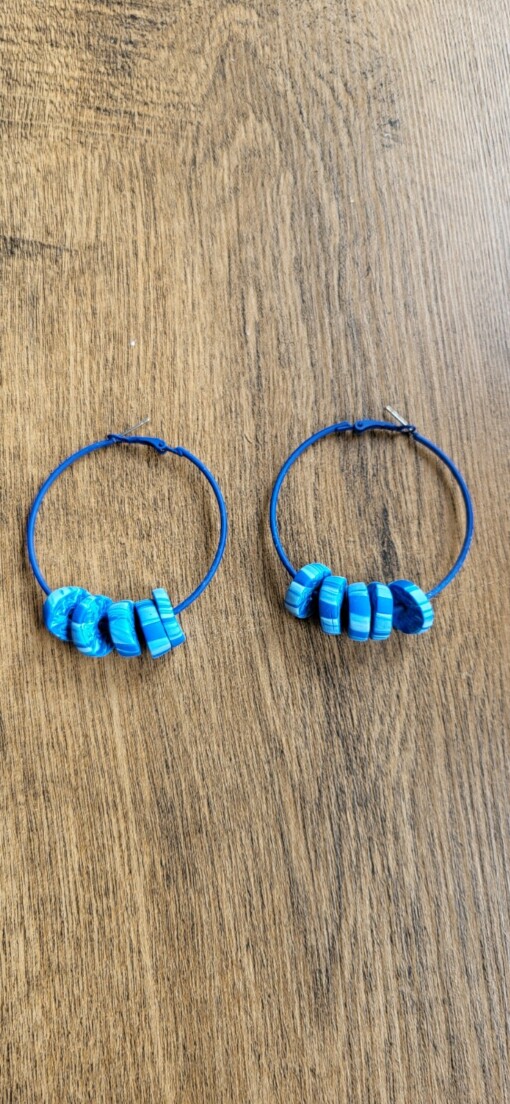 JuWen 2 Oorbellen Uniek handwerk in polymeerklei , een sieraad voor jou of als cadeau
