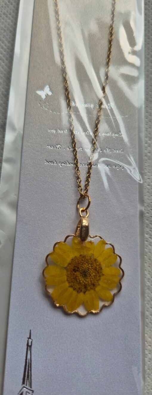 Resin mooie gele ketting