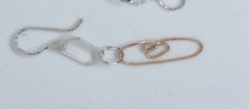 Organic oorhangers, uniek handgemaakt stel oorhangers