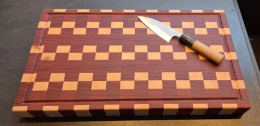 Handgemaakte houten snijplank 45x27x4 cm