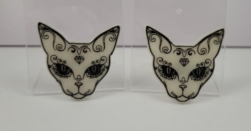 Suiker schedel kat magneet