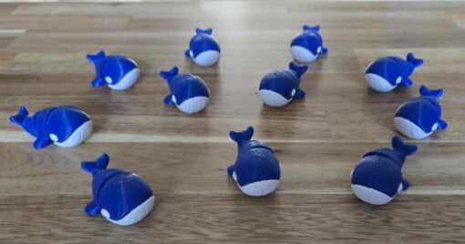 baby walvis 3D-geprint fidget