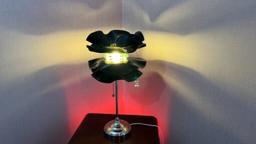 Tafellamp  "Wagner" ge-upcycled van oude LP's en CD's