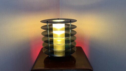Tafellamp  "Chopin" ge-upcycled van oude LP's