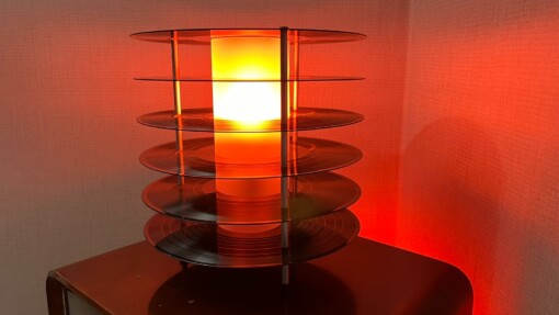 Tafellamp  "Chopin" ge-upcycled van oude LP's