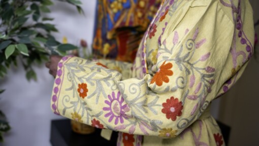 Kimono - Unisex - One size fits all - Indian Bloom Collection - Geel