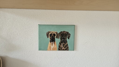 Gepersonaliseerd hondenportret Duitse dog